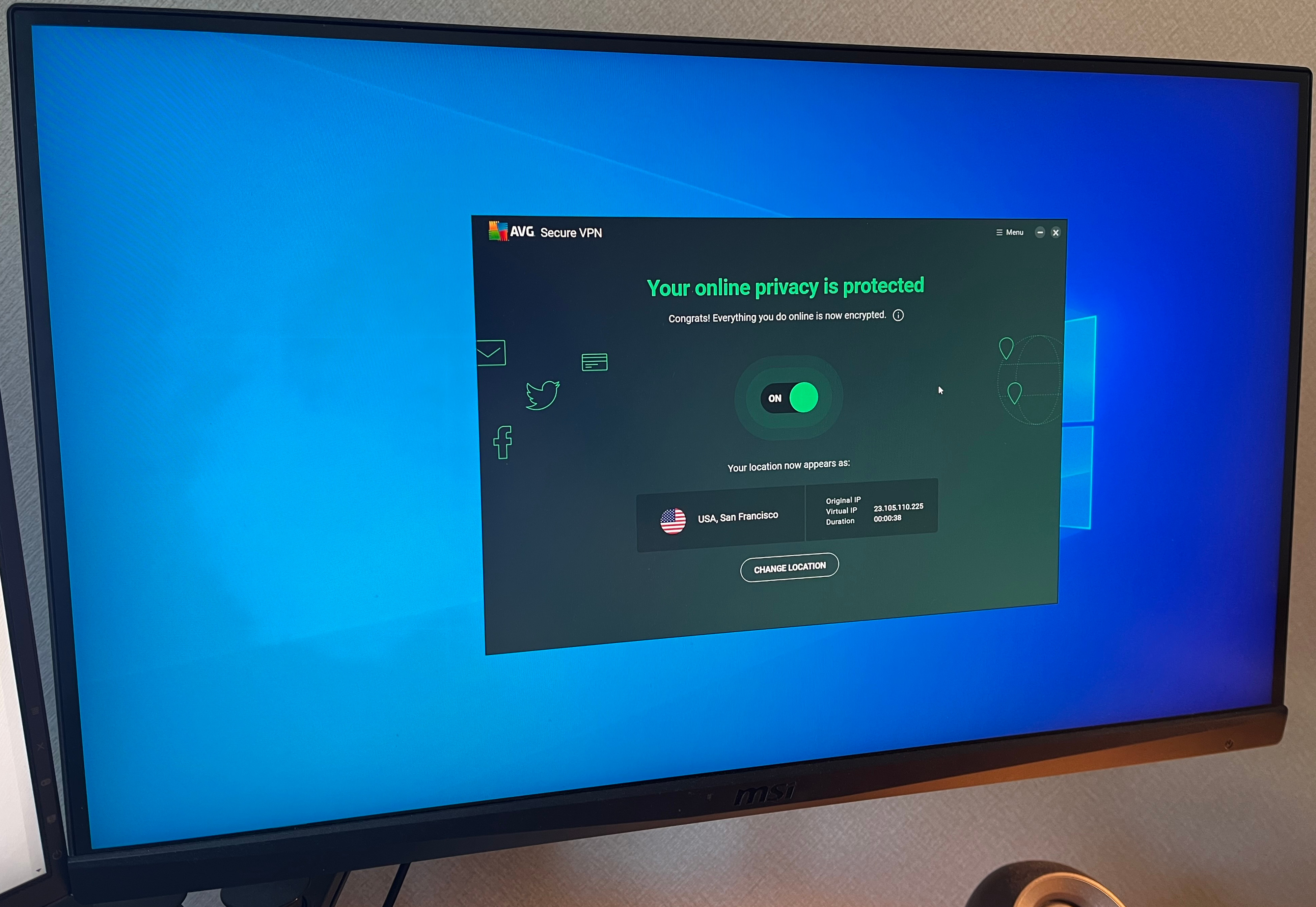 AVG Secure – Best VPN for novices