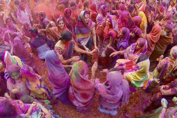 A photo of Holi festivities in India