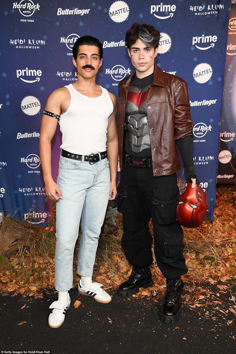 Nic Kaufmann transformed into Freddie Mercury while Benji Krol dressed as Red Hood