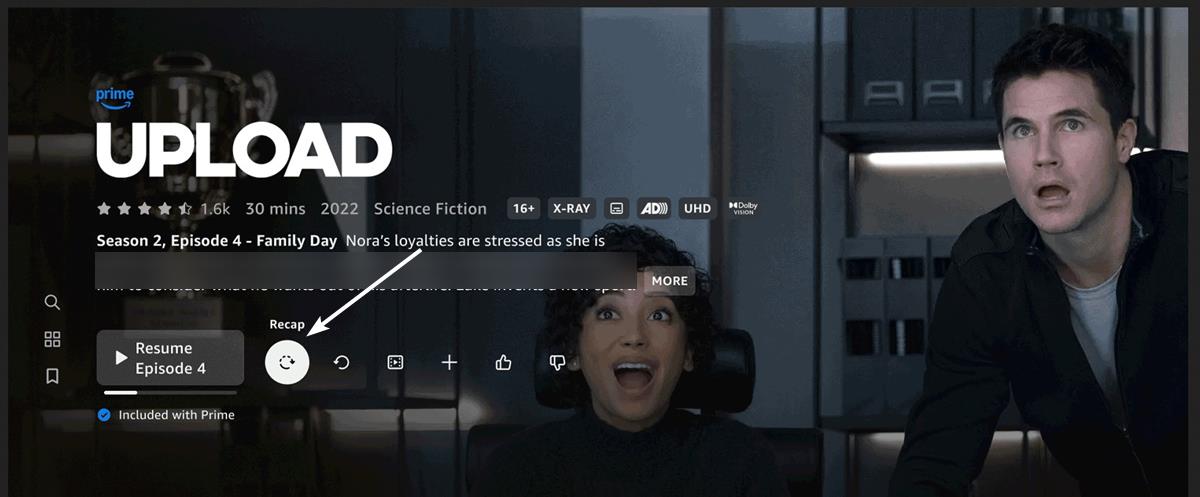 Amazon Prime Video X-Ray Recaps AI feature