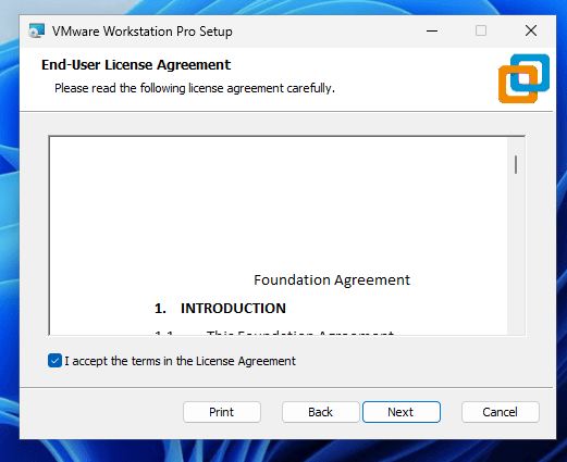 License Agreement for Vmware Pro