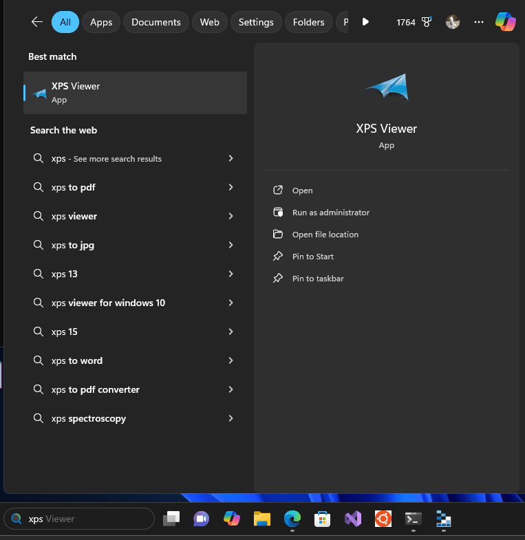 Run XPS Viewer on Windows 11