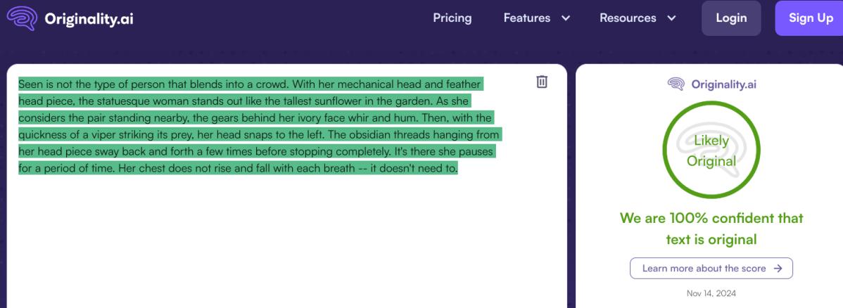 Originality.ai screenshot