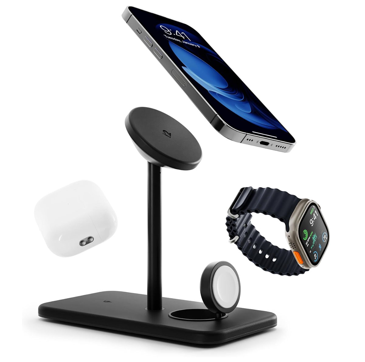 Twelve South HiRise 3 Deluxe 3-in-1 Wireless Charging Station