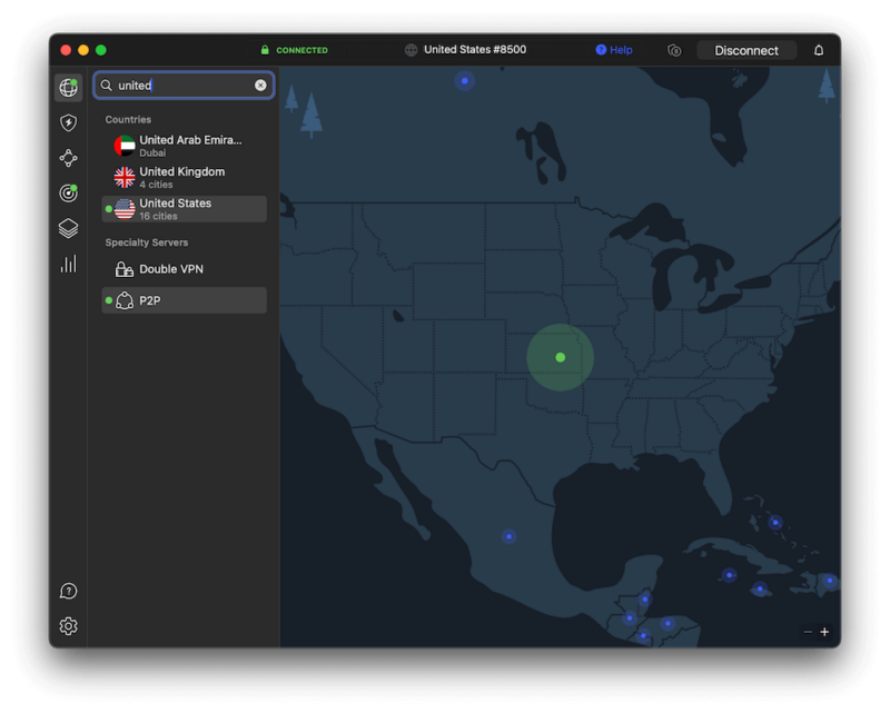 nordvpn us server