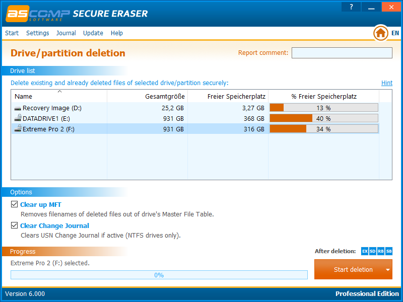 Ascomp secure eraser