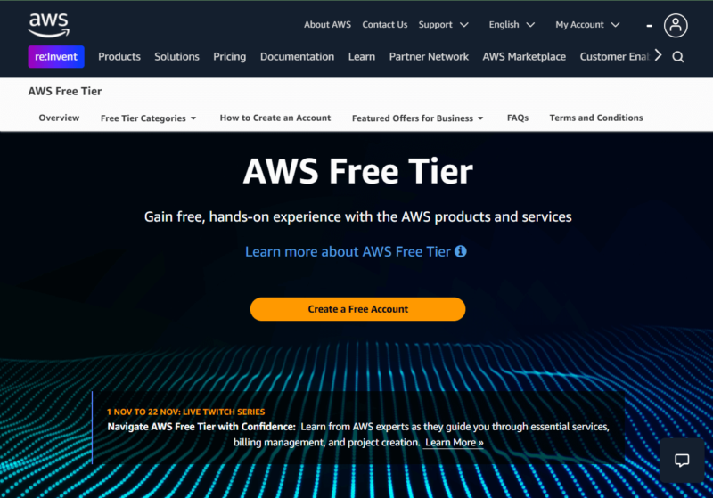 AWS Free Tier Dashboard