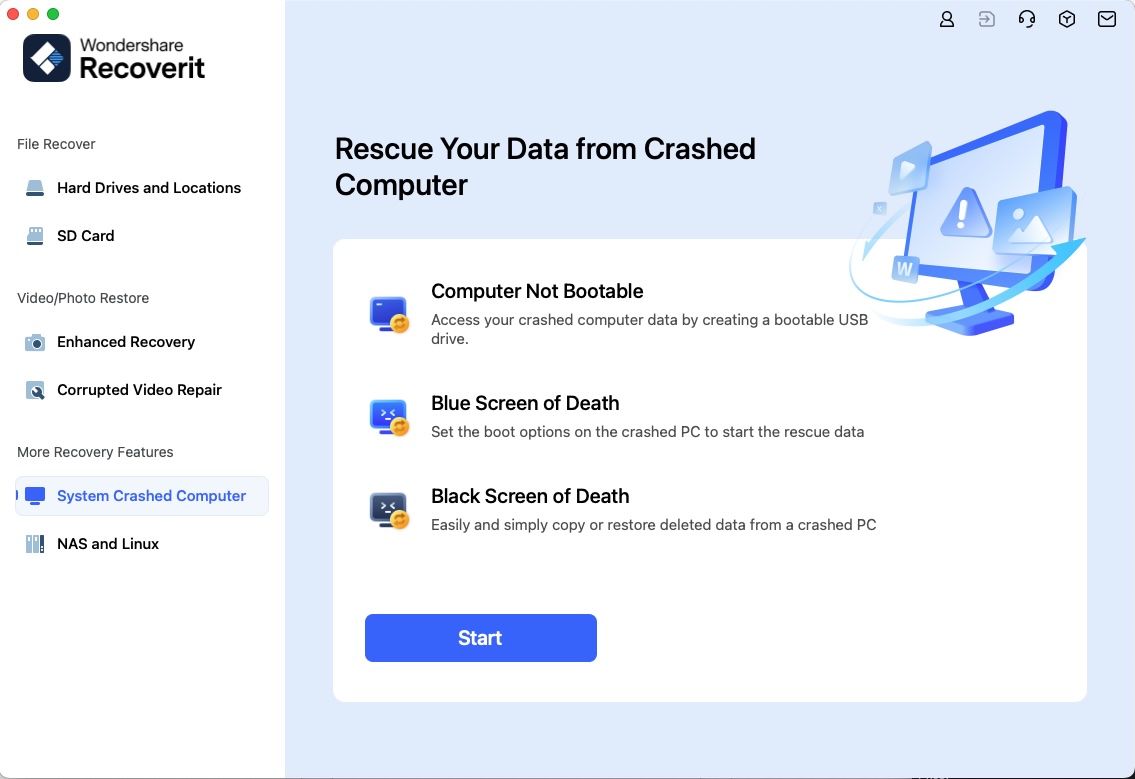 RECOVERIT 4 Choosing types of data to recover