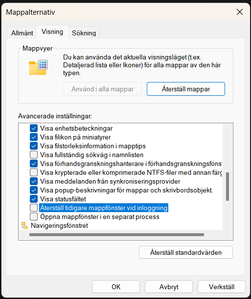 Windows 11 Utforskaren Återställ tidigare