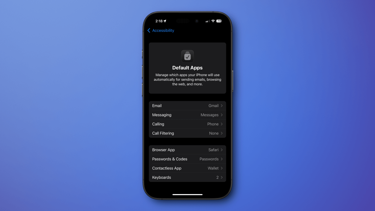 iOS 18.2 default apps