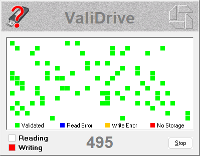 Validrive validating an USB drive