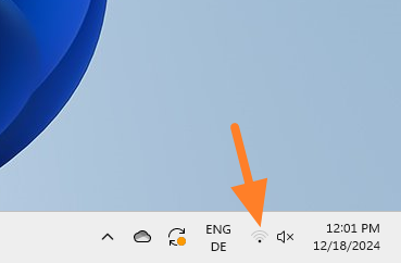 Wi-Fi icon in Windows 11