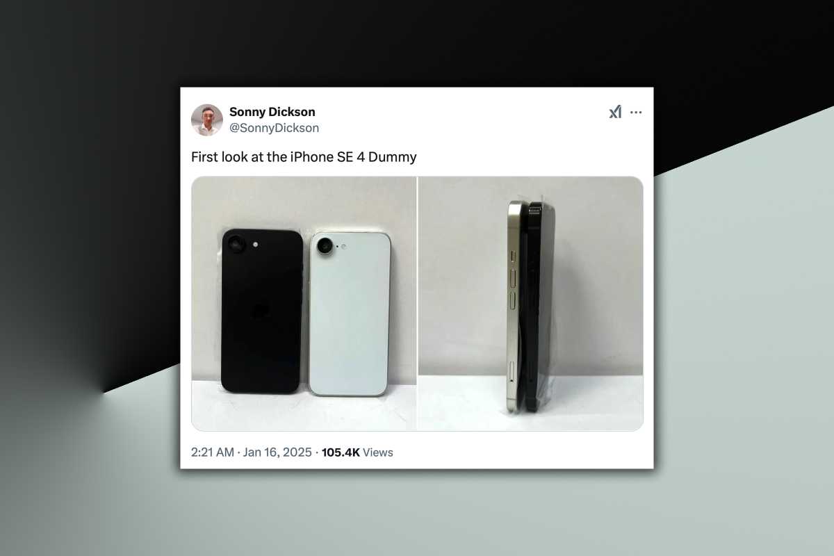 Sonny Dickson X post shoeing dummy models of the iPhone SE 4