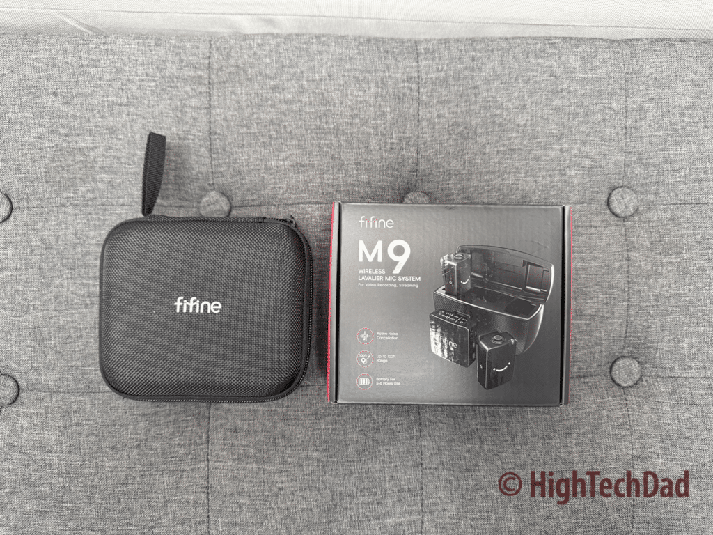 Carrying case - FiFine M9 Dual Lavalier Microphones - HighTechDad Review