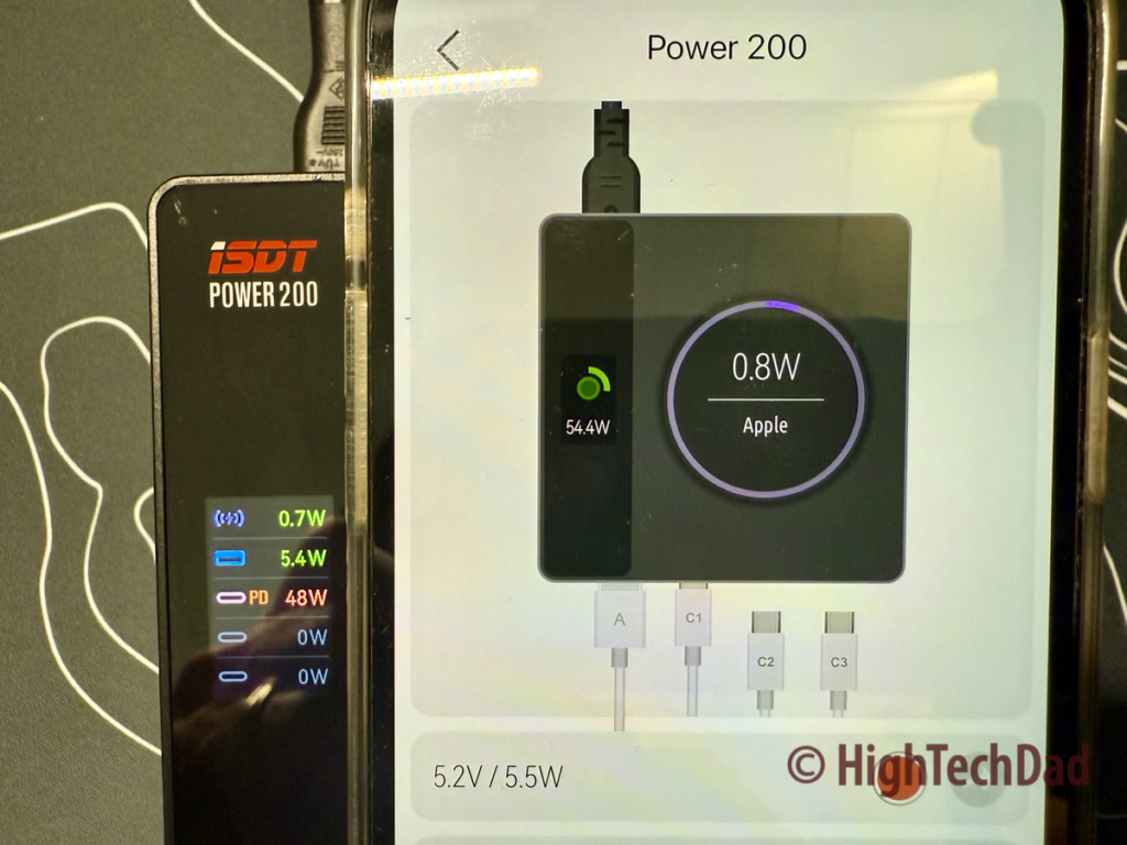 On-screen display and smartphone app - ISDT Power 200 Desktop Charger - HighTechDad review