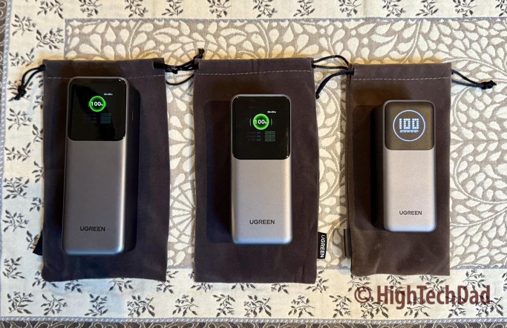 UGREEN Nexode power banks with soft fabric carrying case - HighTechDad review