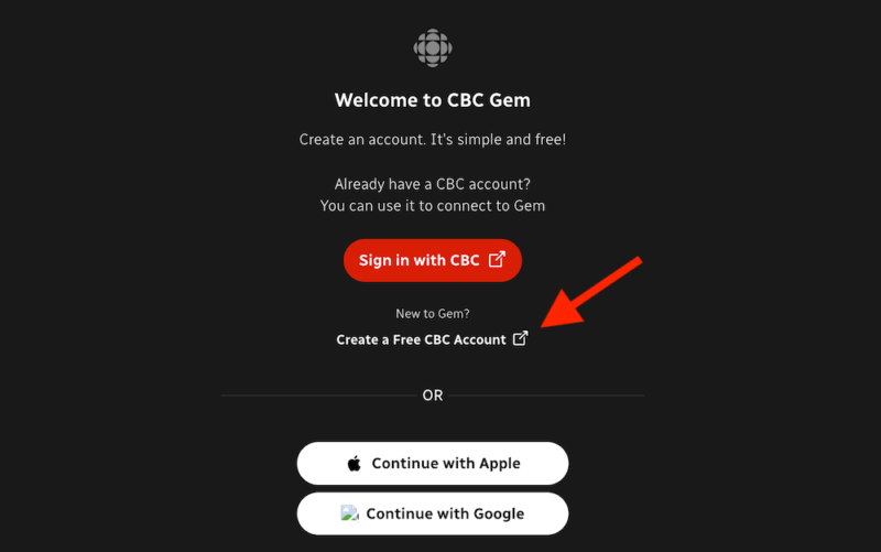 create free cbc gem account