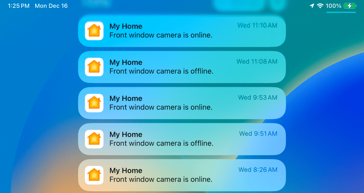 HomeKit camera offline