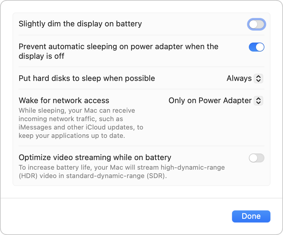 MacBook battery hard drives to sleep