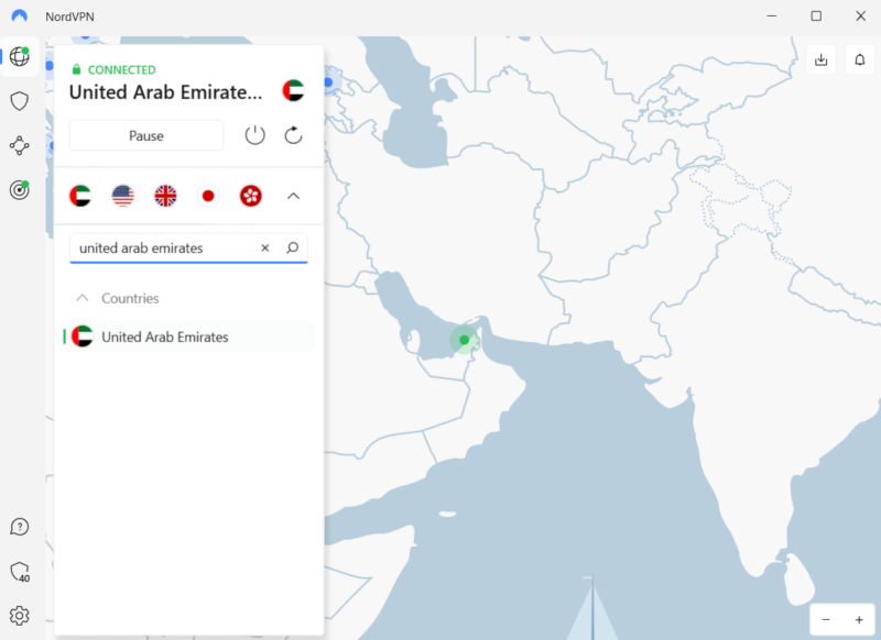 nordvpn open uae