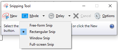 the Snipping tool on Windows 11