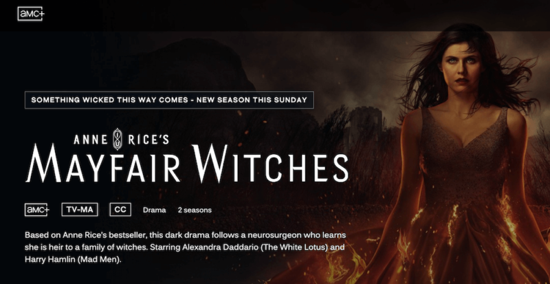 where to watch mayfair witches season 2 amc+