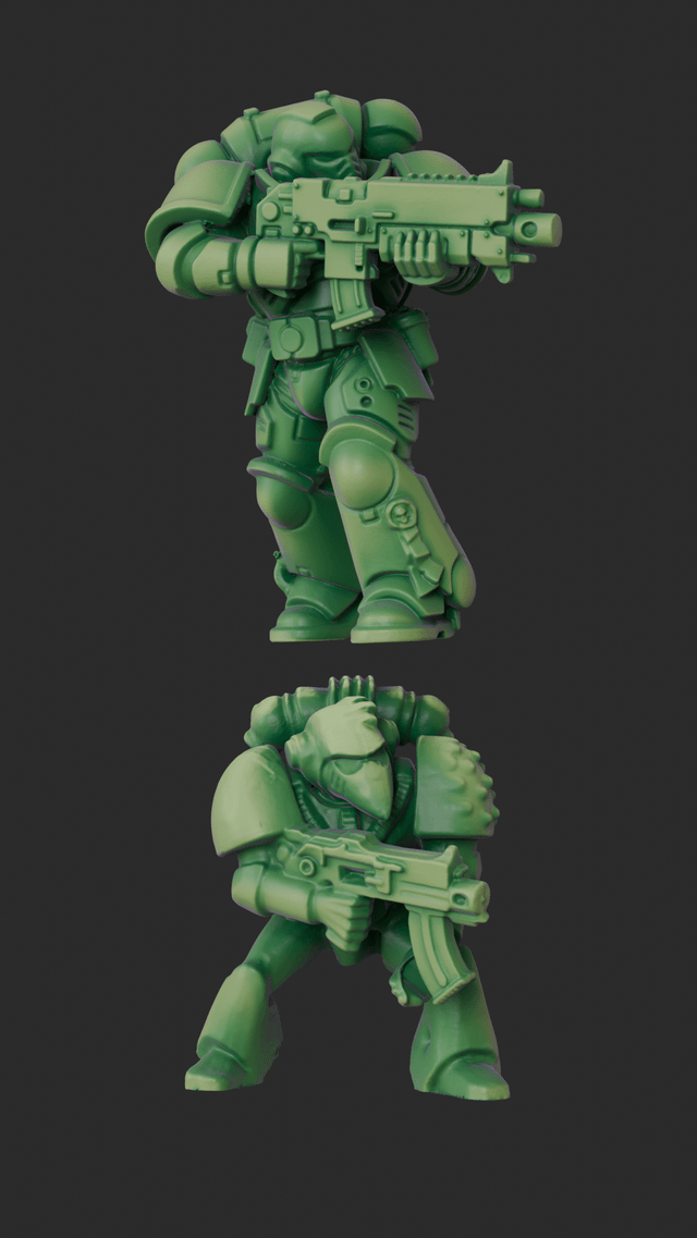 New space marine vs old space marine 3d scan.