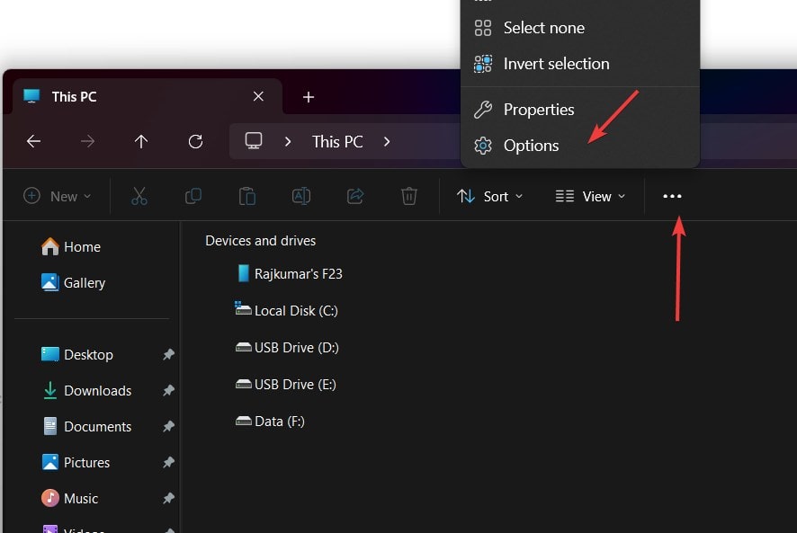 On Windows 11, open your File Explorer