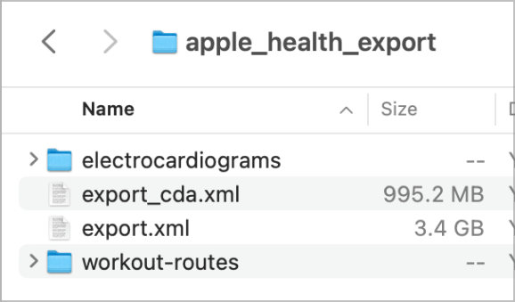 Inside the export folder.