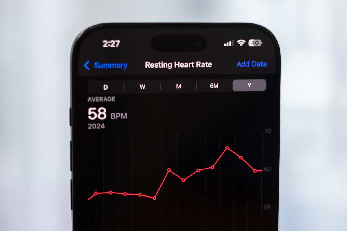 Health data on iPhone